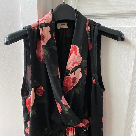 Aritzia Wilfred Sabine Floral Faux-Wrap Mini Dress - Picture 2 of 4